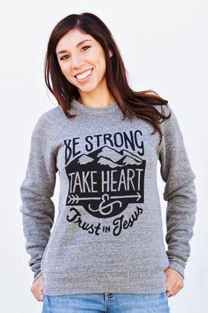 Hope Outfitters Outerwear Be Strong Crewneck Sweatshirt