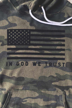 Hope Outfitters Outerwear In God We Trust Camo Hoodie