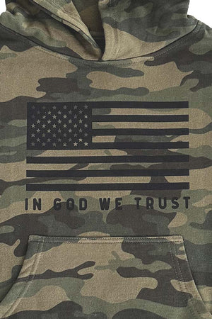 Hope Outfitters Outerwear Youth In God We Trust Camo Hoodie