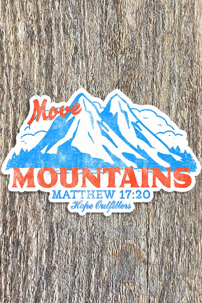 Hope Outfitters Stickers Blue Move Mountains Sticker