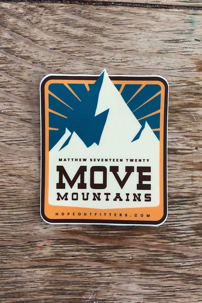 Hope Outfitters Stickers Move Mountains Sticker