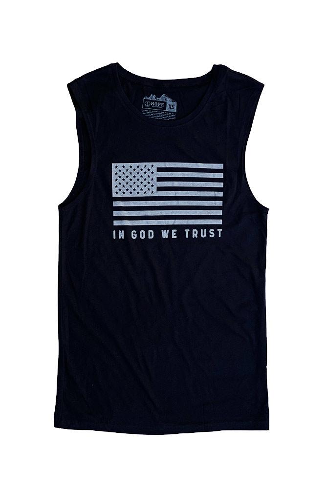 Hope Outfitters Tanks Mens In God We Trust Muscle Tank