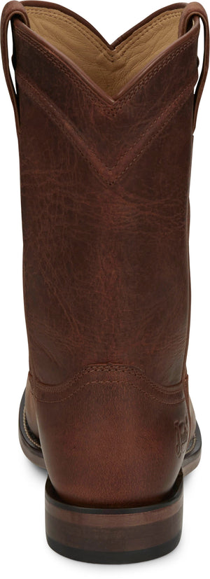 Justin Boots Boots Justin Men's Braswell Brown Round Toe Roper Boots RP3740