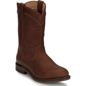 Justin Boots Boots Justin Men's Braswell Brown Round Toe Roper Boots RP3740