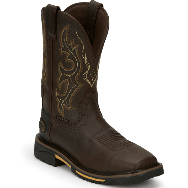 Justin Men's Hybred® Joist Aged Brown Waterproof Work Boots SE4624