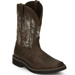 Justin WK4676 - Tan Cowhide Waterproof Workboot Steel Toe