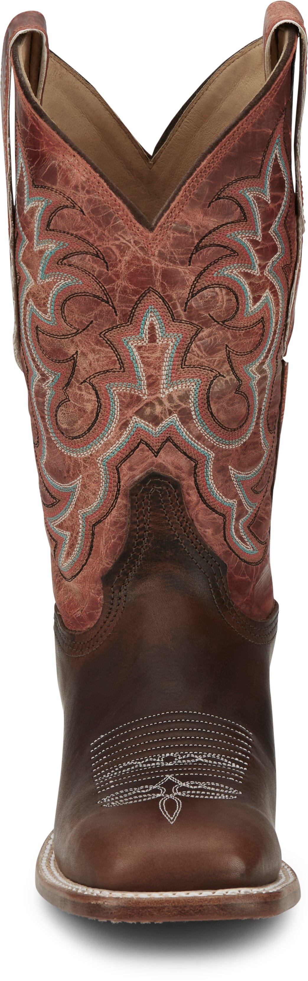 Justin Women s AQHA Dusty Brown Square Toe Western Boots AQ7020 Russell s Western Wear Inc