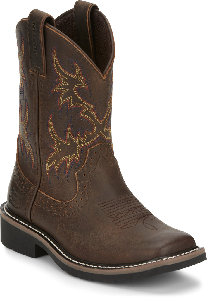 Justin Kids Cattleman Brown Western Boot SK4681