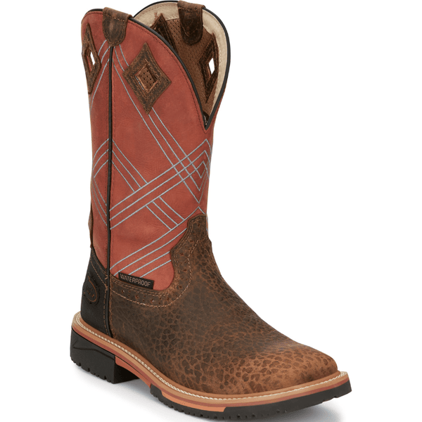 Justin Men s Dalhart Caramel Waterproof Work Boot SE4216 Russell s Western Wear Inc