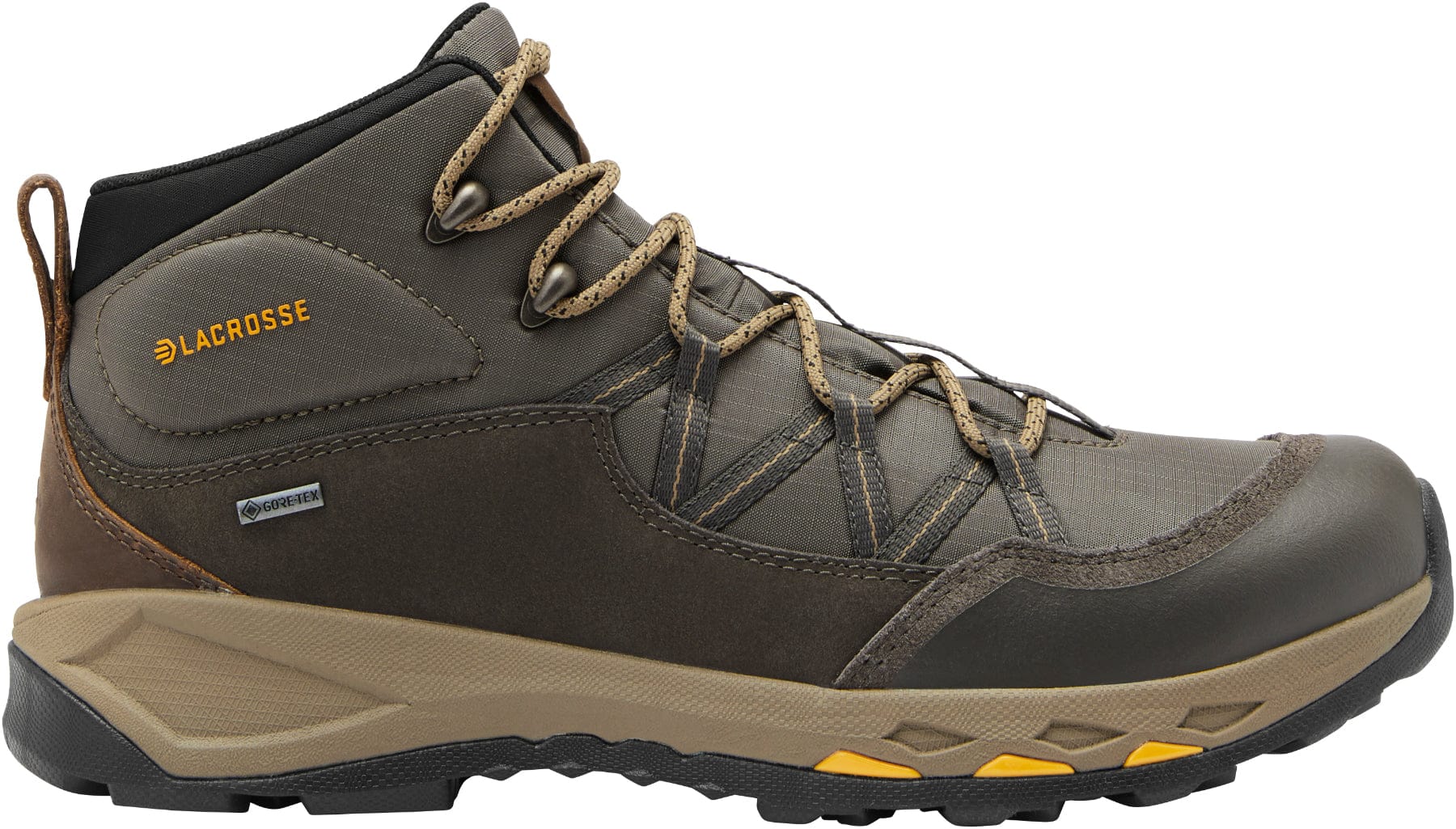 LACROSSE Shoes LaCrosse Men's San Juan Mid Dark Olive GTX Hiking Shoes 535810