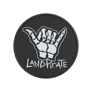 Land Pirate Black Carbon Fiber Vinyl / Shaka the Shaka | Tire Cover | Jeep | Bronco | RV | MADE IN THE USA |