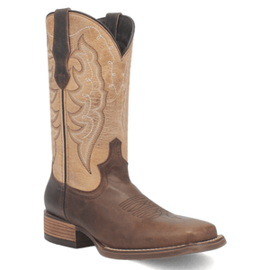 LAREDO Boots Dan Post Women's Delaney Dark Brown/Bone Square Toe Western Boots 5946