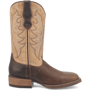 LAREDO Boots Dan Post Women's Delaney Dark Brown/Bone Square Toe Western Boots 5946