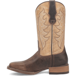 LAREDO Boots Dan Post Women's Delaney Dark Brown/Bone Square Toe Western Boots 5946