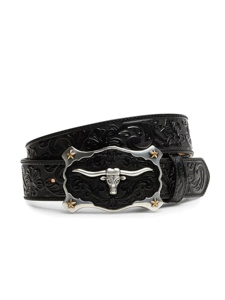 Justin Men's Black Classic Longhorn Leather Belt C11193 - Russell's Western  Wear, Inc.