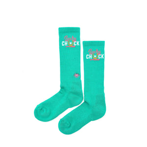 Lucky Chuck™ Socks Lucky Chuck Logo Teal Performance Socks