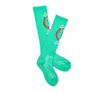 Lucky Chuck™ Socks Lucky Living Island Cowgirl Turquiose Performance Socks