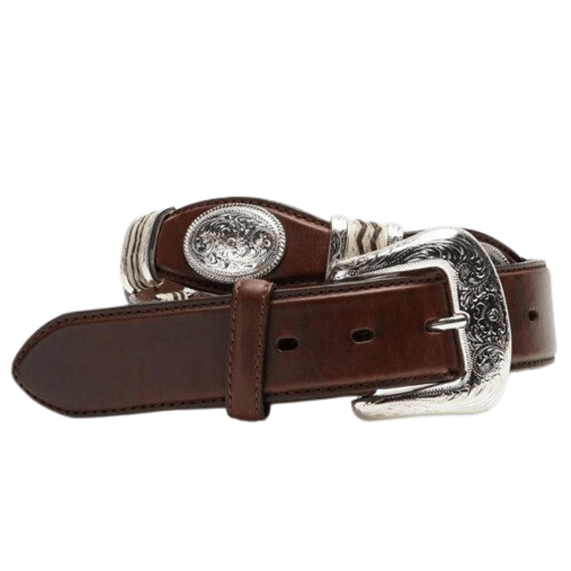 Silver Creek Men's Brown Classic Western Belt 53709 - Russell's