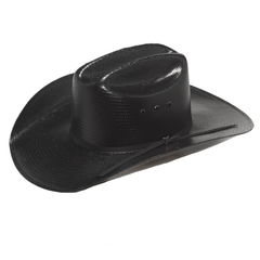 Black straw cowboy hat sales