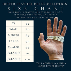 Maroon Bell Outdoor® Gloves Deerskin Leather Glove: Signature Ranching: Brown/Black