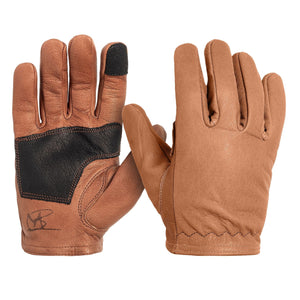 Maroon Bell Outdoor® Gloves Dipped Leather Deer Glove: Signature Ranching: Brown/Black