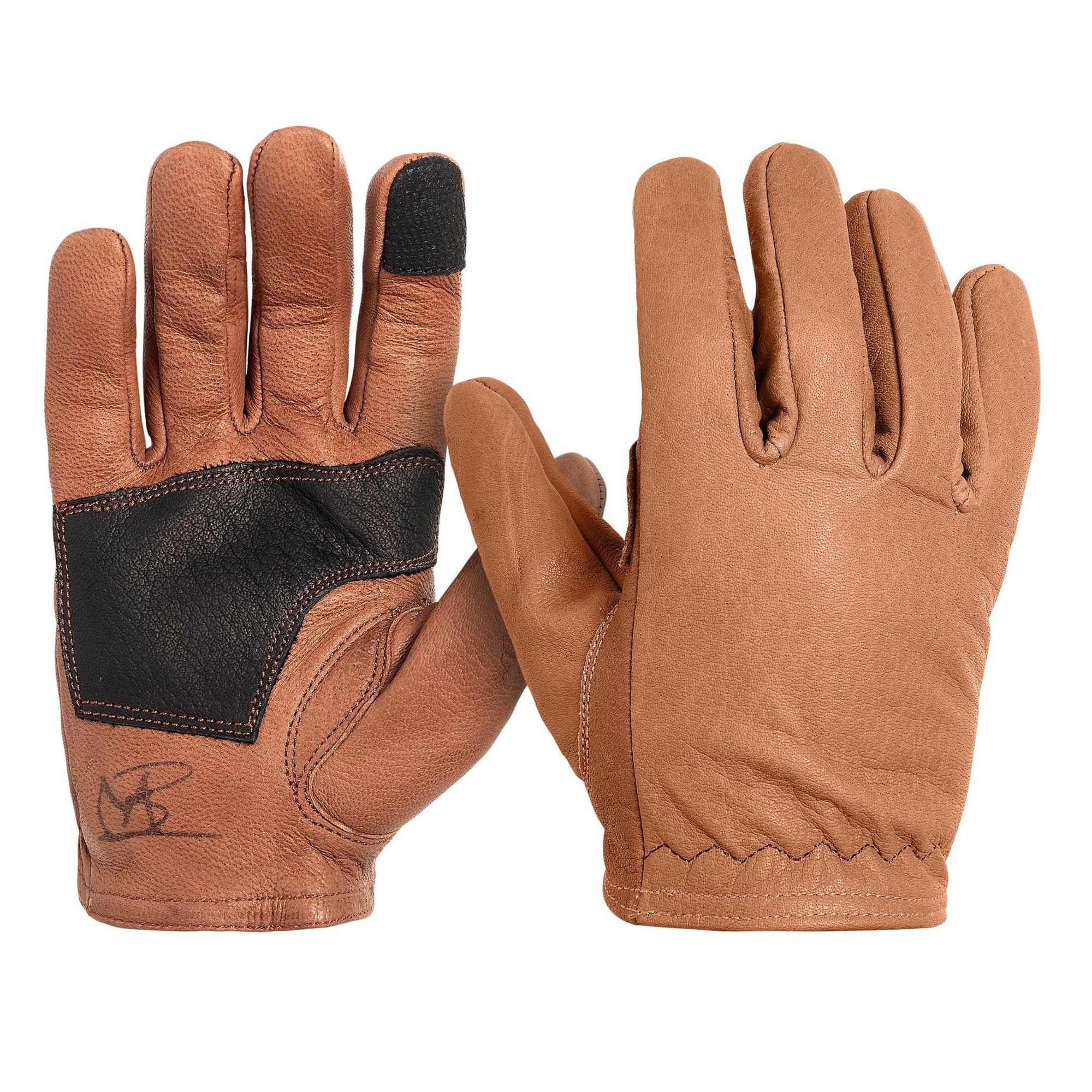 Maroon Bell Outdoor® Gloves XS Deerskin Leather Glove: Signature Ranching: Brown/Black