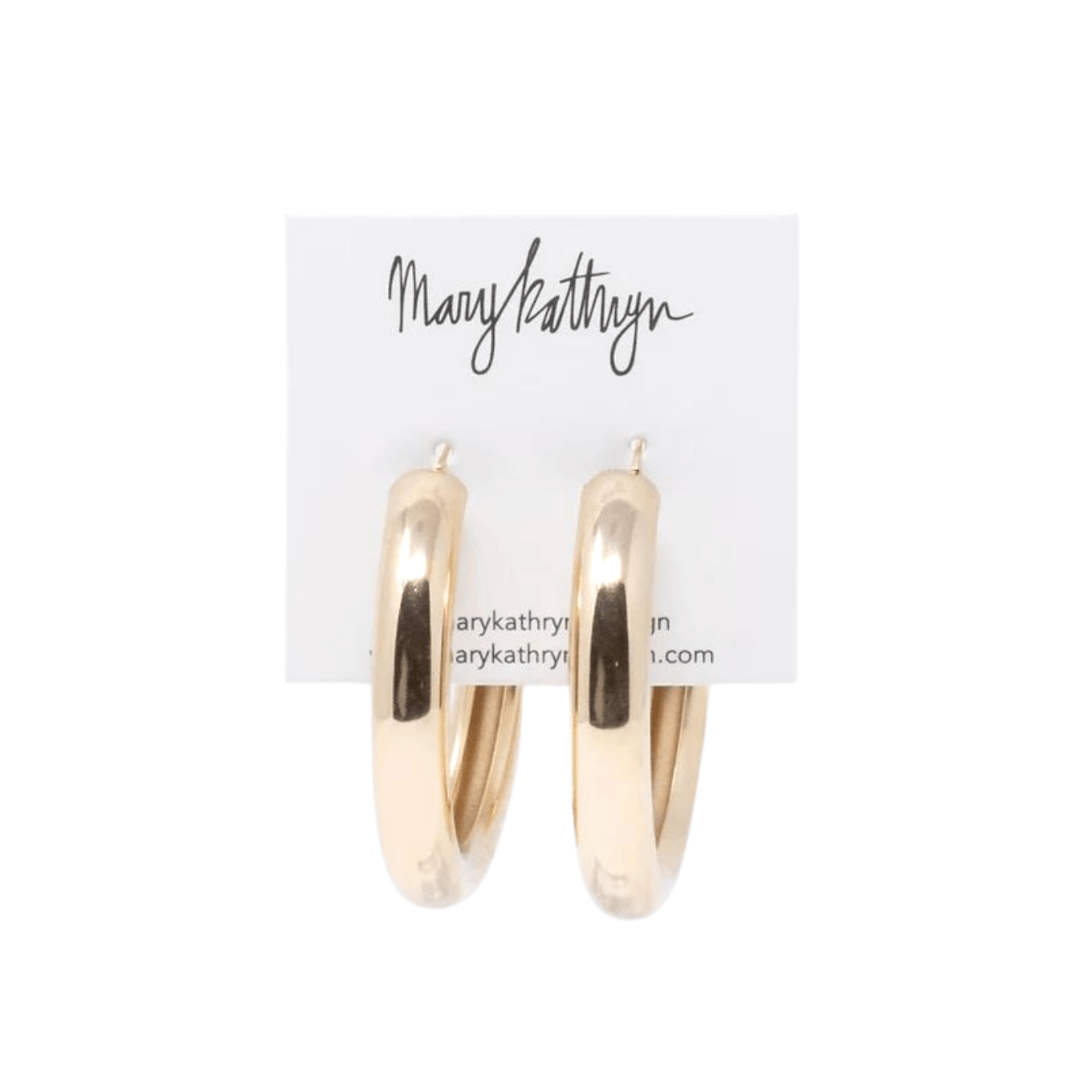 Mary Kathryn Design Earrings Gold Large Tube Hoops