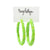 Mary Kathryn Design Earrings Large (55 mm) Lime Green Glitter Hoops