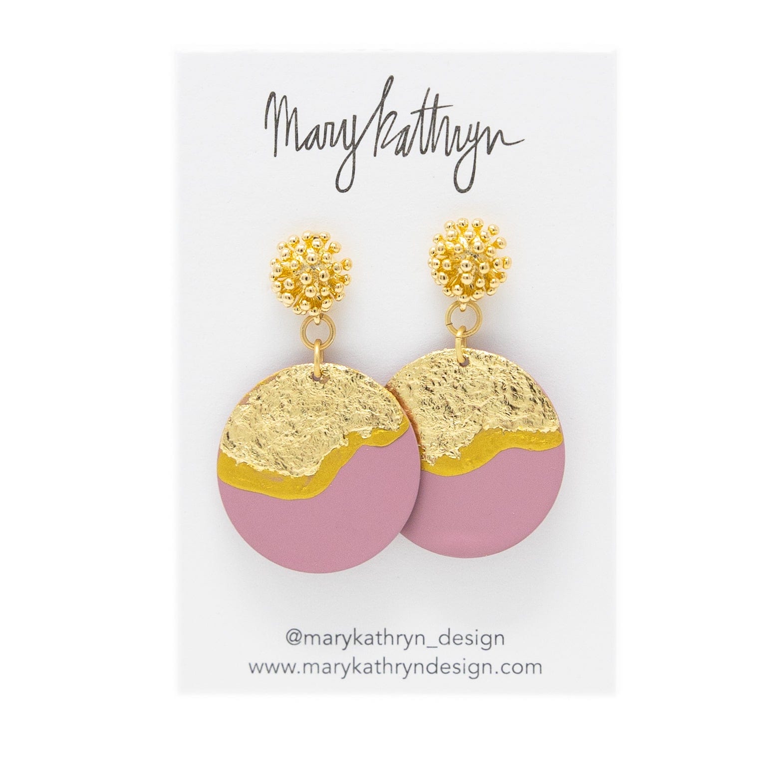 Mary Kathryn Design Earrings Mauve Lorelei Disc Earrings