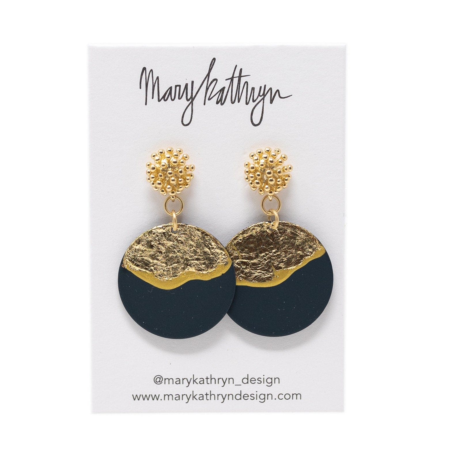 Mary Kathryn Design Earrings Navy Lorelei Disc Earrings