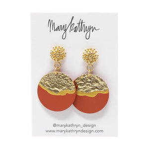 Mary Kathryn Design Earrings Orange Lorelei Disc Earrings