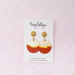 Mary Kathryn Design Earrings Orange Lorelei Disc Earrings