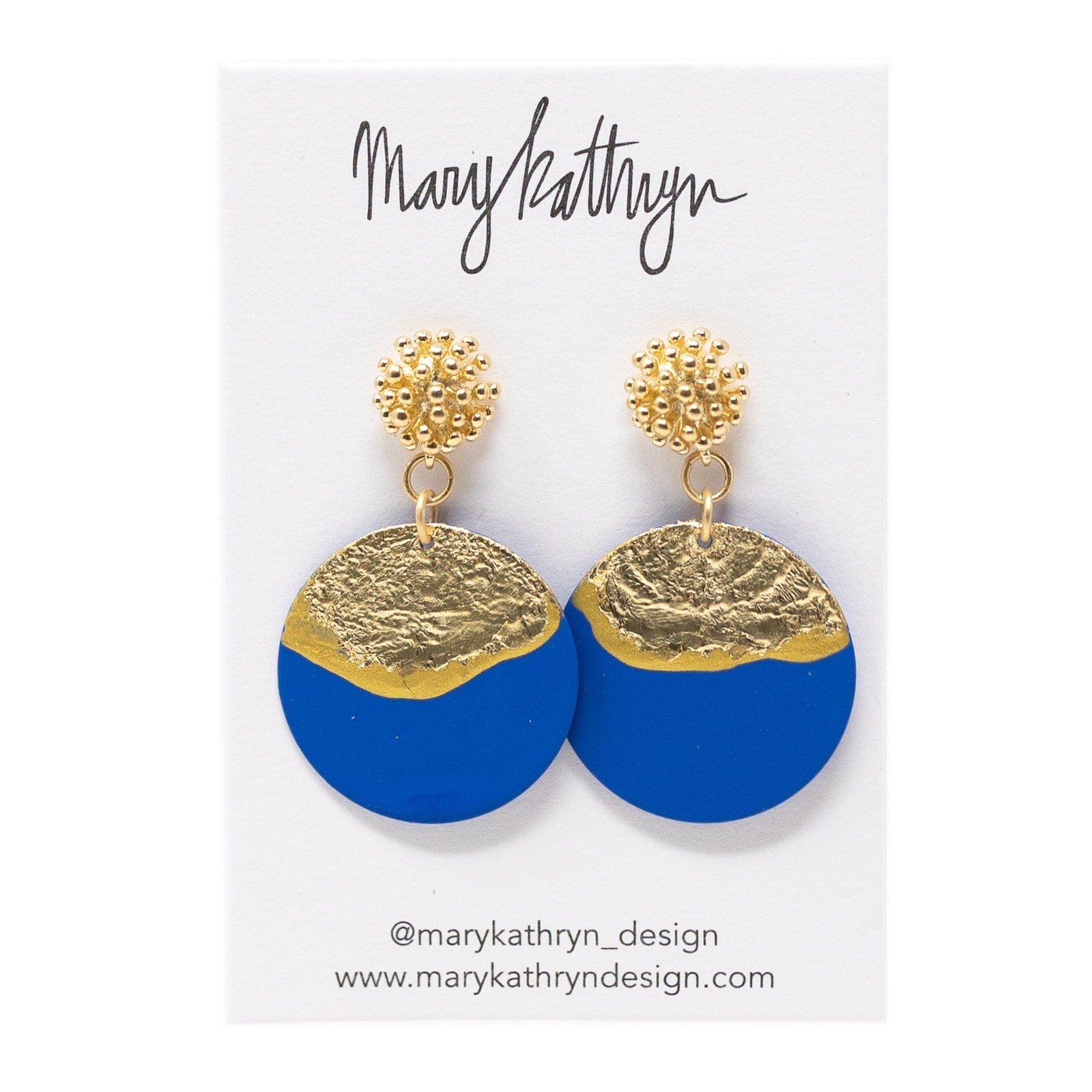 Mary Kathryn Design Earrings Royal Blue Lorelei Disc Earrings