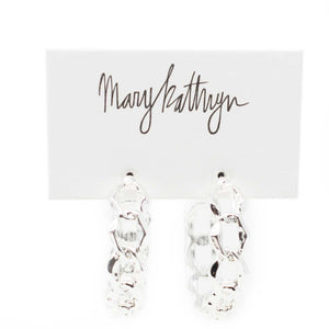 Mary Kathryn Design Earrings Silver Chain Hoops