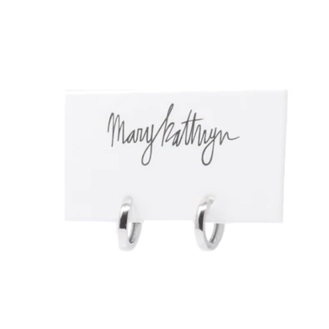 Mary Kathryn Design Earrings Silver Huggies