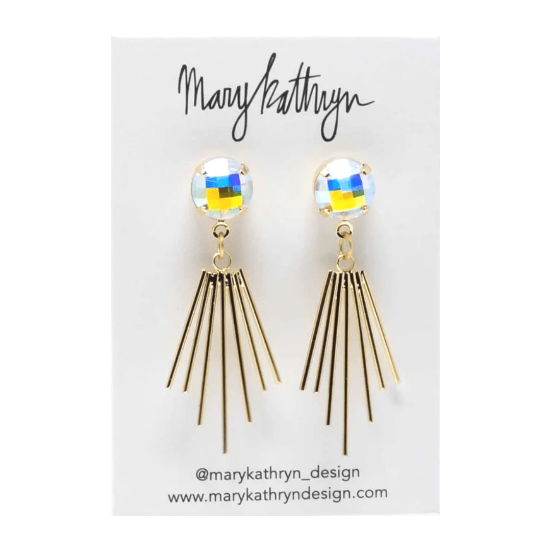 Mary Kathryn Design Gold Cleopatra Iridescent Earrings