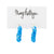 Mary Kathryn Design Jewelry Mini (25mm) Azure Blue Glitter Hoops