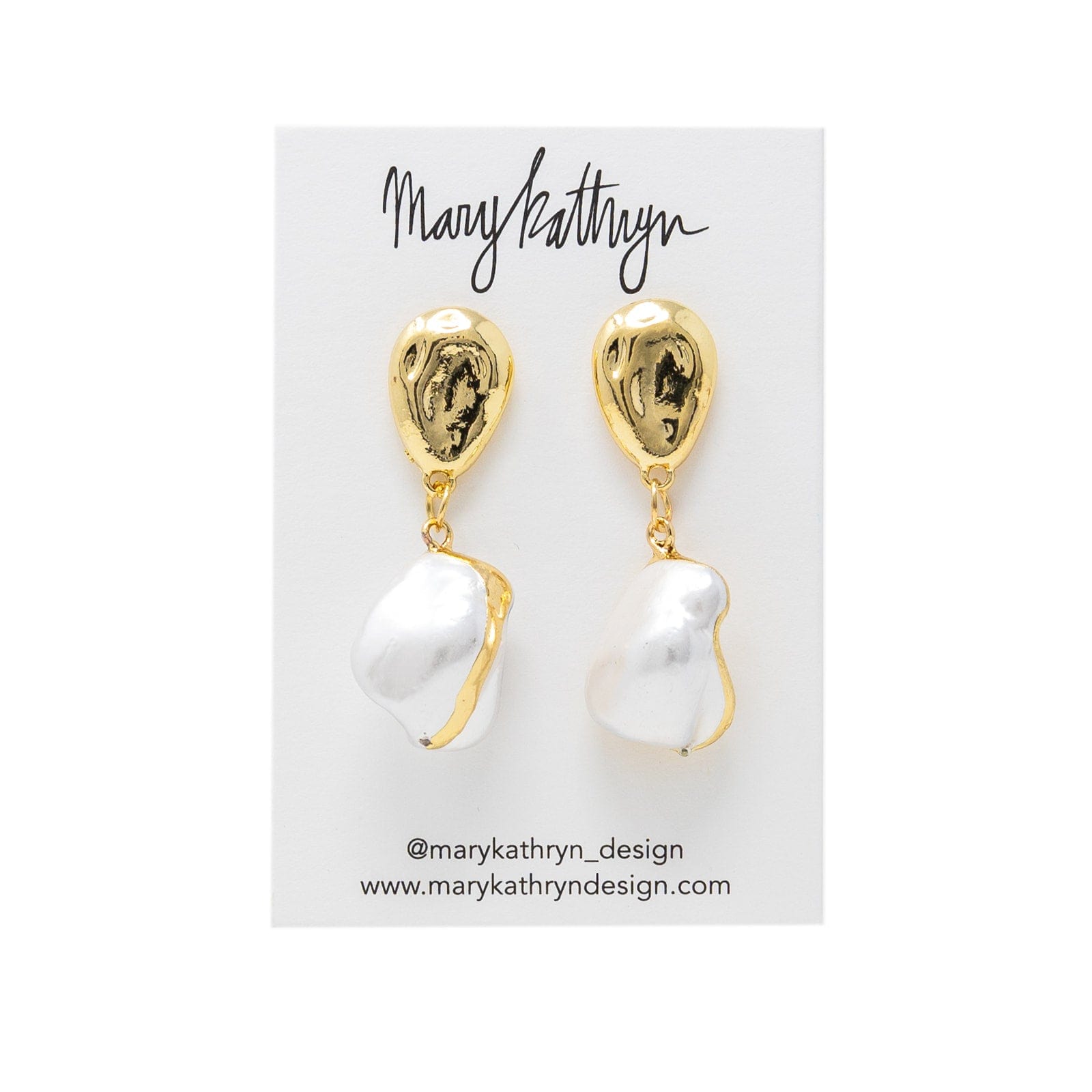 Mary Kathryn Design Jewelry White Pearl Percy Pearl Drop Earrings