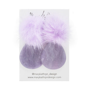 Mary Kathryn Design Lavender Haze Puff Earrings