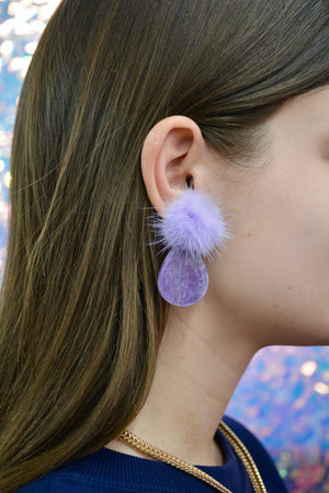 Mary Kathryn Design Lavender Haze Puff Earrings