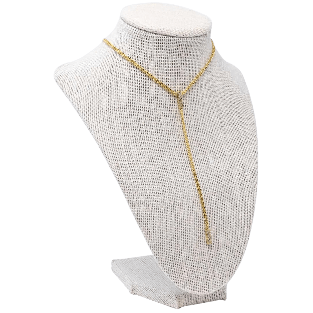 Mary Kathryn Design Necklace Gold Juju Pave Lariat *gold + silver*