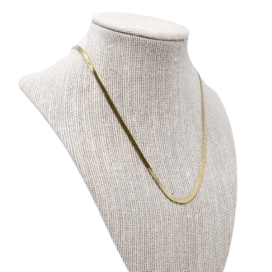 Mary Kathryn Design Necklace Gold Skinny Herringbone Necklace