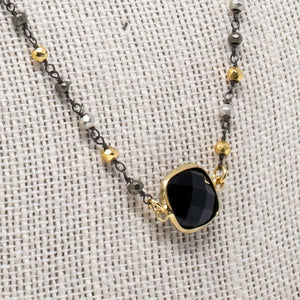 Mary Kathryn Design Necklace Megan Black Gem Necklace