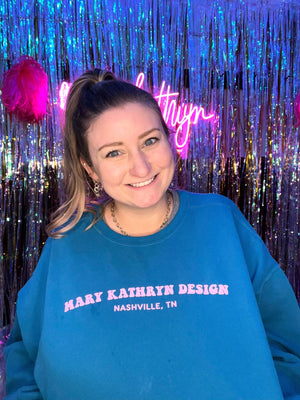 Mary Kathryn Design Outerwear Teal MKD Crewneck