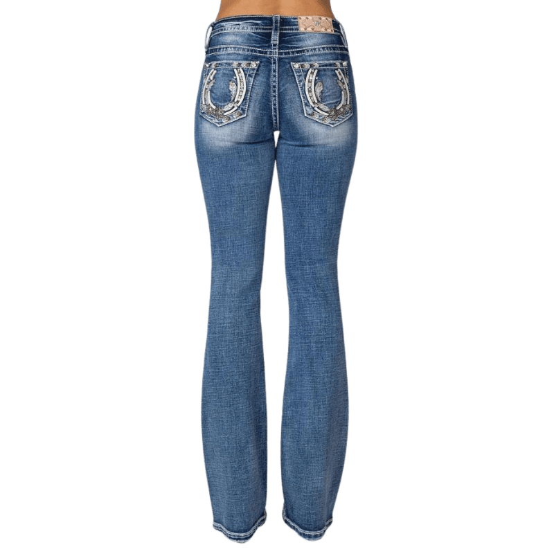 Dark Wash Border Bootcut Jeans, Only $104.00