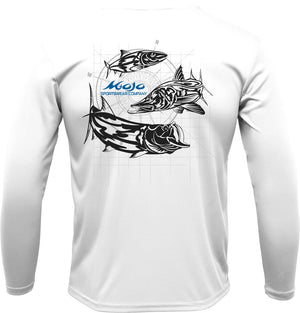 Mojo Sportswear Company Shirts White Caps / S Tribal Inshore Compass Wireman X