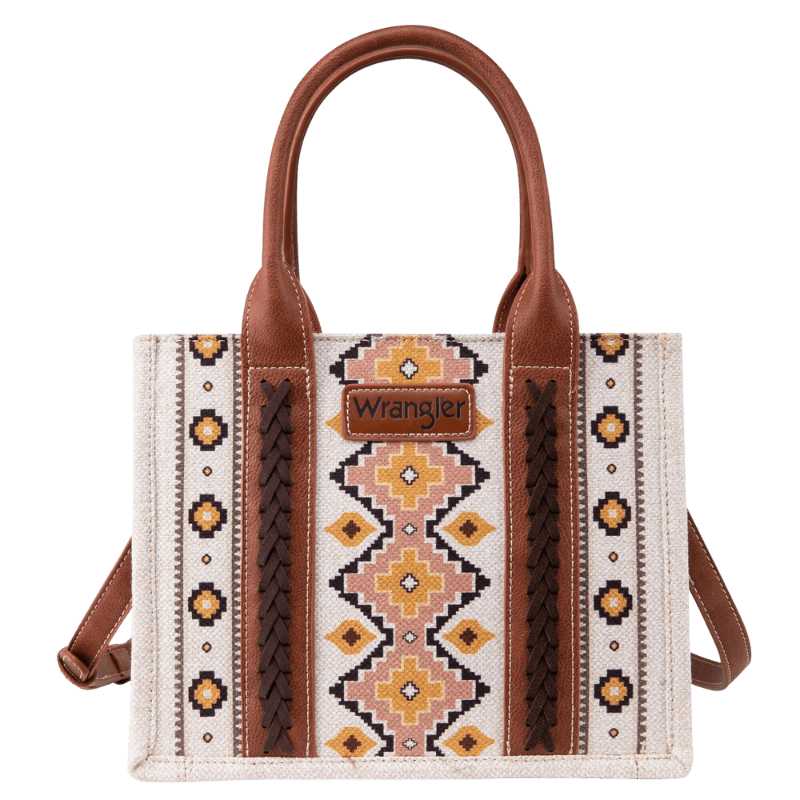 Wrangler Women's Southwestern Dual Sided Print Coffee Crossbody