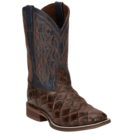 Nocona Men's Turner Chocolate Pirarucu Print Western Boots NB5560