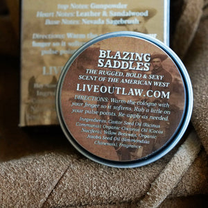 Outlaw Fragrance Blazing Saddles Western Solid Cologne