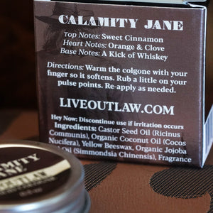 Outlaw Fragrance Calamity Jane Solid Cologne